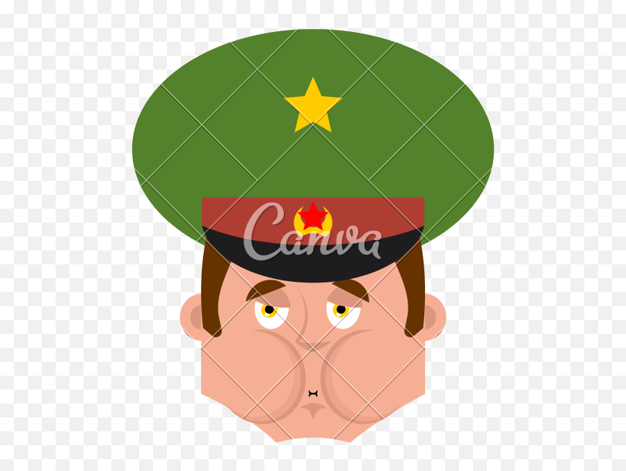 Russian Officer Sick Nausea Emoji - Icons By Canva Avatar Ruso Png,Sick Emoji Png