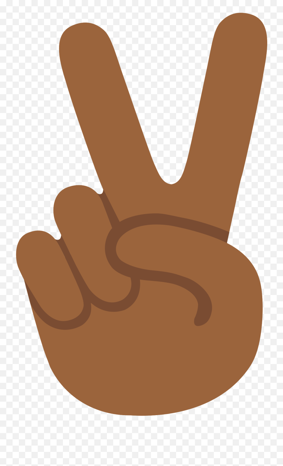 Download Hd Emoji U270c 1f3fe - Peace Sign Hand Emoji Brown Transparent Peace Sign Hand Png,Hand Emoji Png