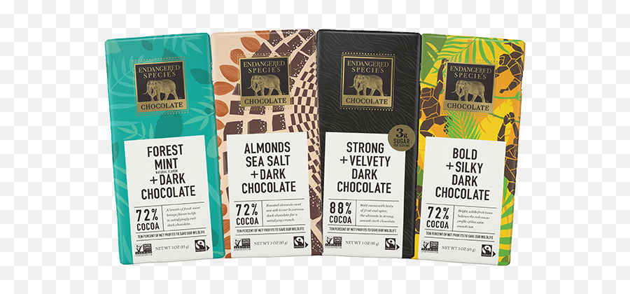 Dark Chocolate Lovers Bundle - Endangered Species Chocolate Oat Milk Coconut Png,Endangered Species Icon