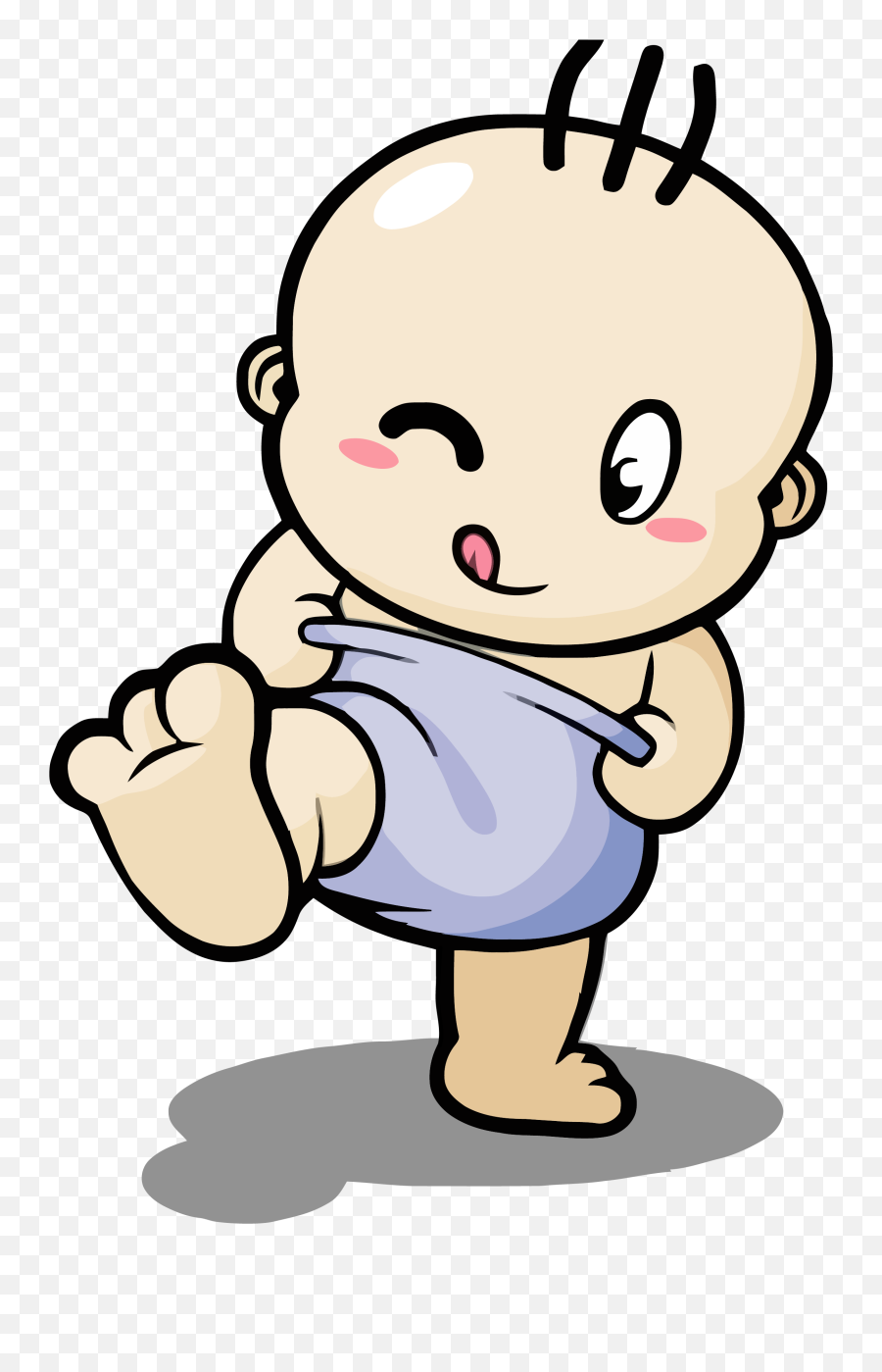 Download Hd Baby Walking Clipart Png - Baby With Diaper Clipart,Baby Clipart Transparent