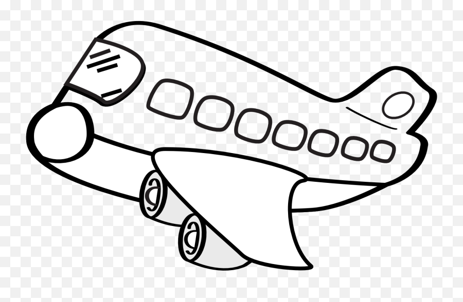Airplane Clipart Black And White Free Images 4 - Clipartbarn Plane Clipart Black And White Png,Cartoon Airplane Png