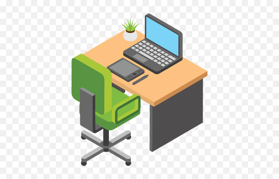 Computer Desk Icon Of Flat Style - Available In Svg Png Office Cabin,Computer Desk Png