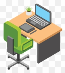 Computer Desk Icon Of Flat Style - Available In Svg Png Office Cabin,Computer Desk Png
