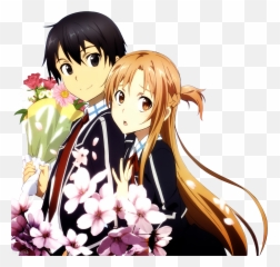 Download Asuna Kirito Leafa Sword Art - Asuna And Kirito Sword Art Online Png,Kirito Png
