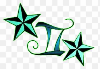Download Hd Cool Gemini Zodiac Sign With Nautical Stars - Cool Gemini Sign Png,Nautical Star Png