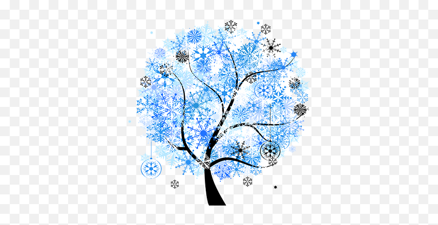 Download Winter Tree Png - Blue And Black Tree Cotton And Arbol De Invierno Png,Winter Tree Png