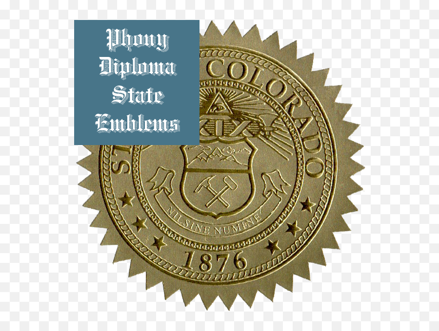 Phony Diploma Gold Foil State Seals And Emblems - List Clipart Png,Gold Seal Png