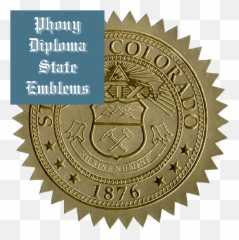 Phony Diploma Gold Foil State Seals And Emblems - List Clipart Png,Gold Seal Png