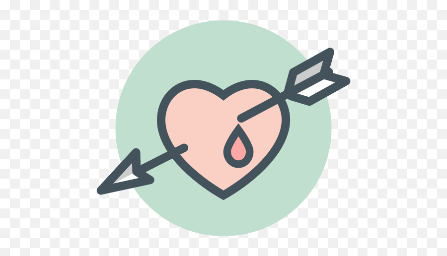 Arrow Bleeding Heart Icon - Heart Png,Bleeding Heart Png