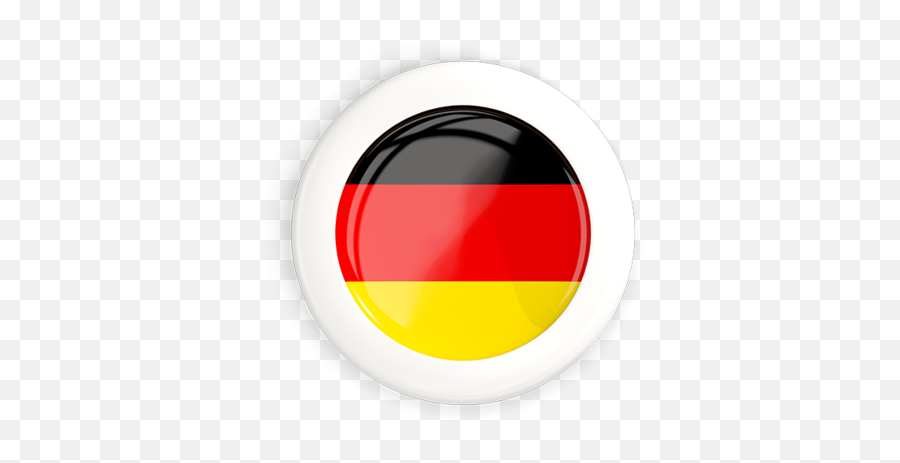 White Framed Round Button Illustration Of Flag Germany - Germany White Flag Circle Png,German Flag Png