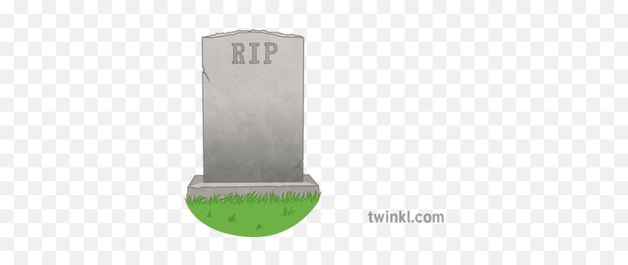 Blank Rip Gravestone Headstone Tombstone Illustration - Twinkl Blank Rip Grave Stone Png,Gravestone Png