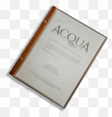 Acqua Restaurant U0026 Bar - Document Png,Menu Png