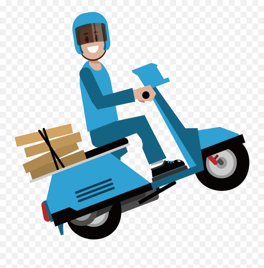 Courier Express By Transprent - Clipart Motorcycle Delivery Motorcycle Delivery Logo Png,Motorcycle Transparent Background