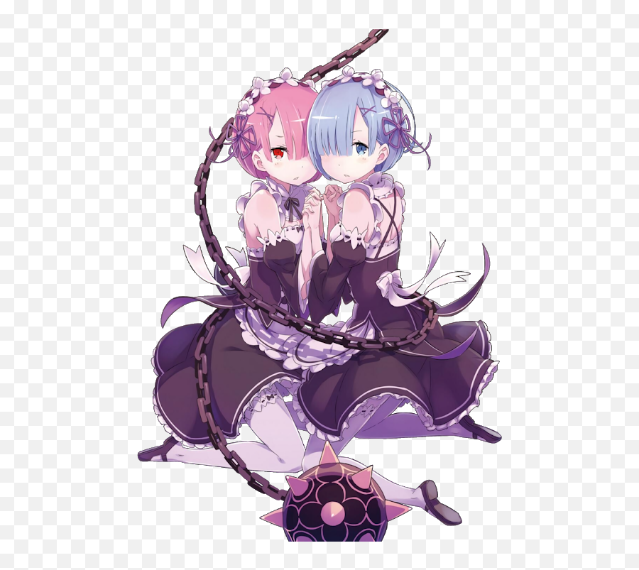 Re Zero Ram And Rem Render - Rem And Ram Png,Rem Png