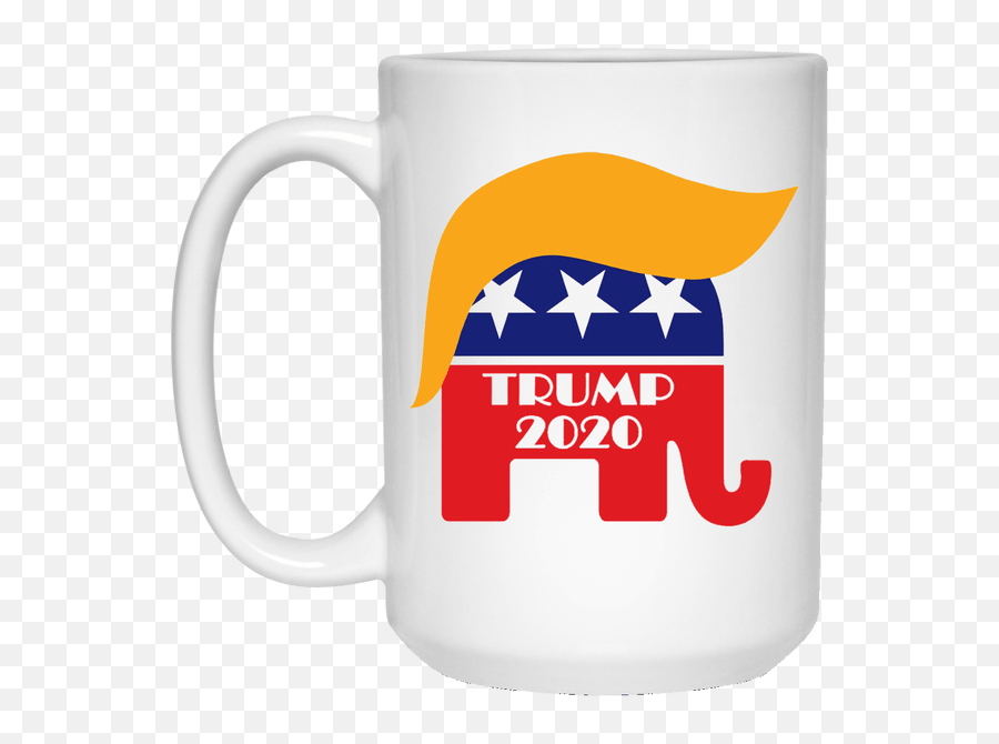 Download White Mug Re - Gop Elephant Trump Hair Png,Trump 2020 Png