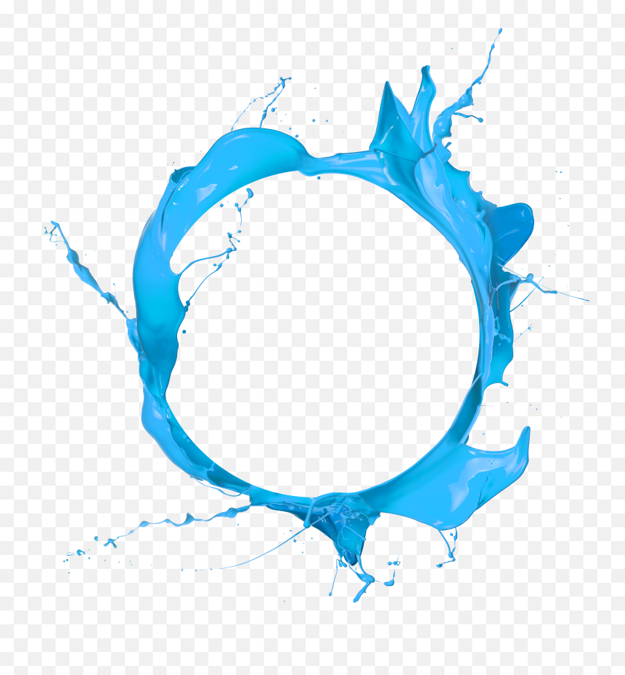 Blue Paint Circle Splash Free Hd Image Png