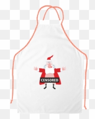 Apron With Contrasting Hem Printing Censored - Apron Png,Censored Transparent