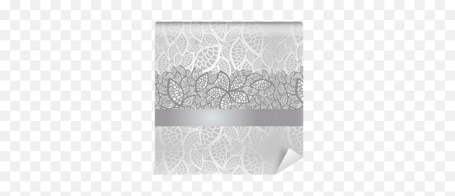 Luxury Silver Leaves Lace Border And - Background Luxury Silver Png,Lace Border Transparent