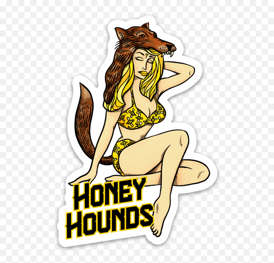 Pin Up Sticker Honey Hounds Png