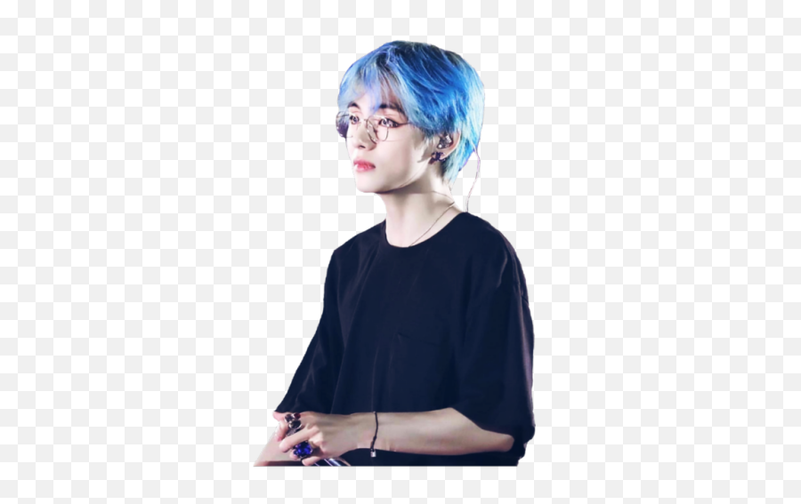 Taeslover13 Tumblr Blog With Posts - Tumbralcom Taehyung With Blue Hair Transparent Png,Kim Taehyung Png