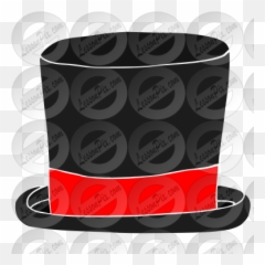 Top Hat Stencil For Classroom Therapy Use - Great Hockey Puck png