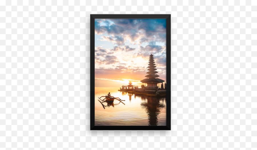 Bali Ulun Danu Beratan - Picture Frame Png,Lighthouse Silhouette Png