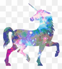 Galaxy Unicorn Hd Transparent Cartoon - Transparent Unicorn Png,Gold Unicorn Png