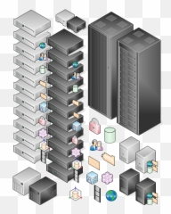 Vrt Network Equipment - Server Room Visio Stencil png