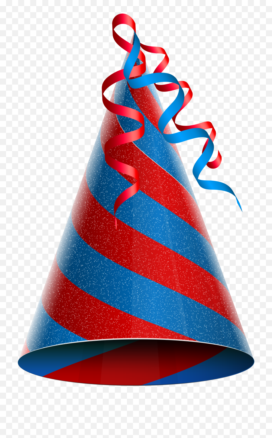 Birthday Party Hat Red Blue Png Clip - Party Hat Png Transparent,Birthday Hats Png