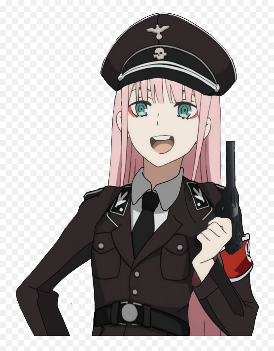 Nazi Hat Png - Zero Two German Uniform,Cute Anime Png