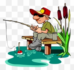 Fisherman With Fishing Pole Png Transparent - Clipart World Humour Dessin Pecheur