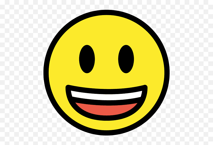 Grinning Face With Big Eyes Emoji - Emoticon Sorriso Png,Big Eyes Icon