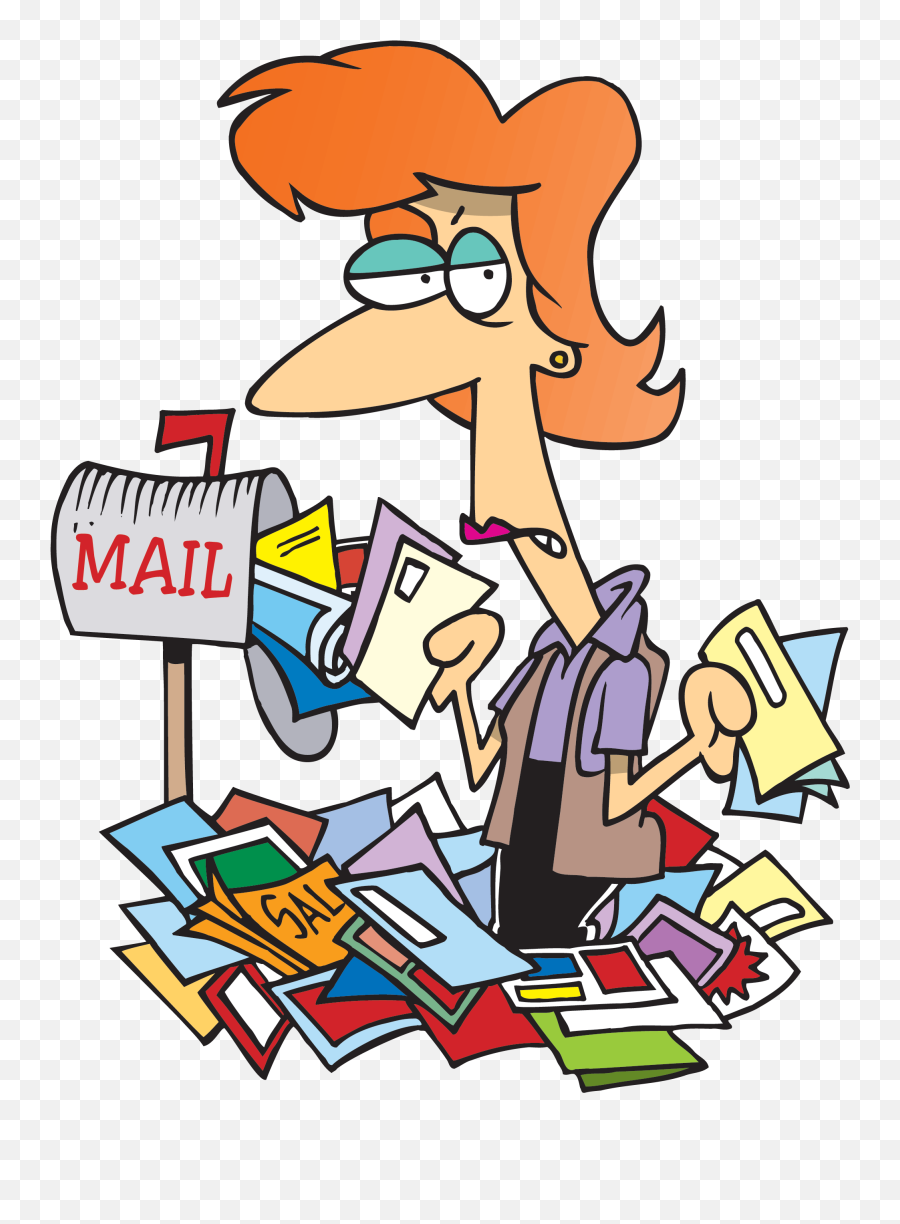 Forward Fast To The Post Office - Junk Mail Clipart Png Clip Art Mail Cartoon,Junk Mail Icon