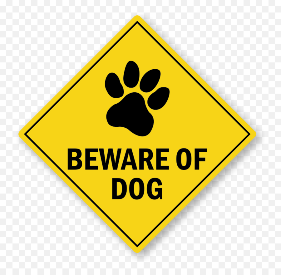 Itu0027s Easy To Apply A Small Beware Of Dogs Label Glass Windows Doors And More Surfaces - Beware Of Dog Warning Label With Dog Paw Graphic Lb2729 Tabasco Png,Paw Icon