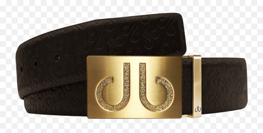 Brown Db Icon Pattern Embossed Leather Belt With Gold Druh Classic Buckle - Gucci Png,Icon Leathers