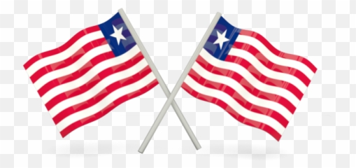 Two Wavy Flags - Transparent Liberia Png