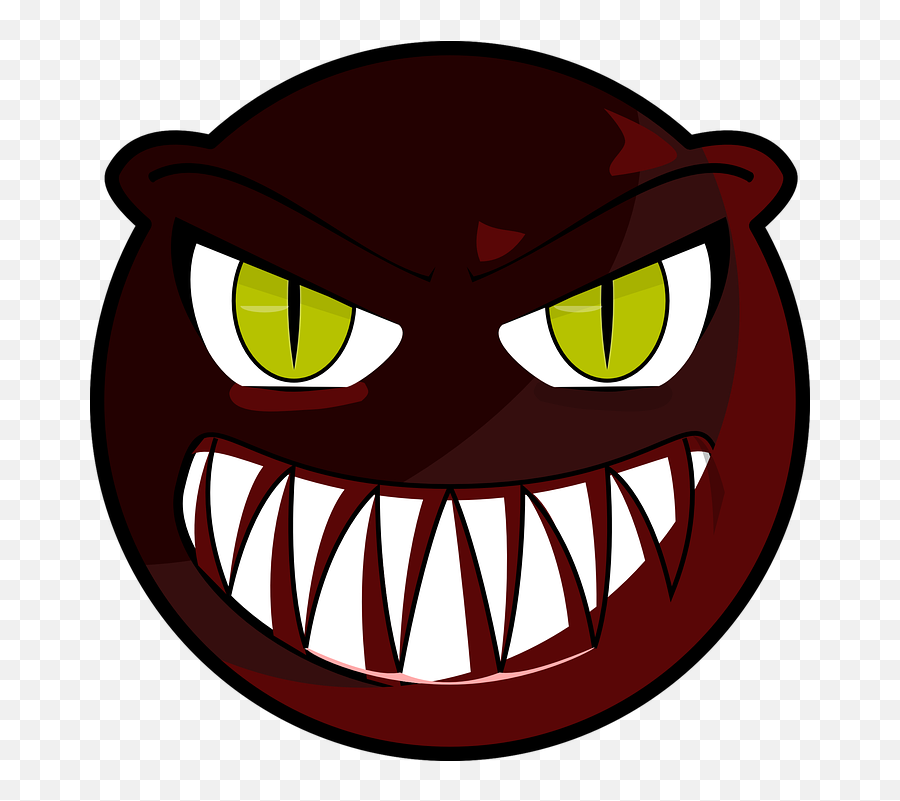 Angry Smiley Face Expression - Free Vector Graphic On Pixabay Cartoon Scary Monster Faces Png,Angry Eyes Png