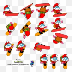Pc Computer - Smurfy Snowboard Papa Smurf The Spriters Clip Art Png,Smurf Png