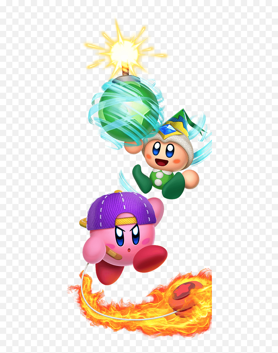 Download Kirby Star Allies Play Modes - Leaf Kirby Full Kirby Star Allies Poppy Bros Jr Png,Kirby Png