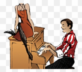 Download Piano Clipart Ragtime - Sitting png