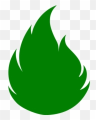 Green Flame 2 Icon - Fire Png Red