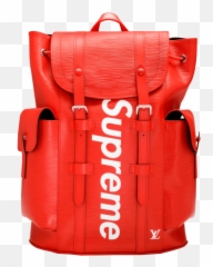 Supreme Backpack Transparent Png - Supreme X Louis Vuitton Backpack,Back Pack Png