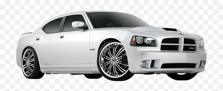 Download White Cars With Chrome Rims - Big Rim Car Png,Rims Png