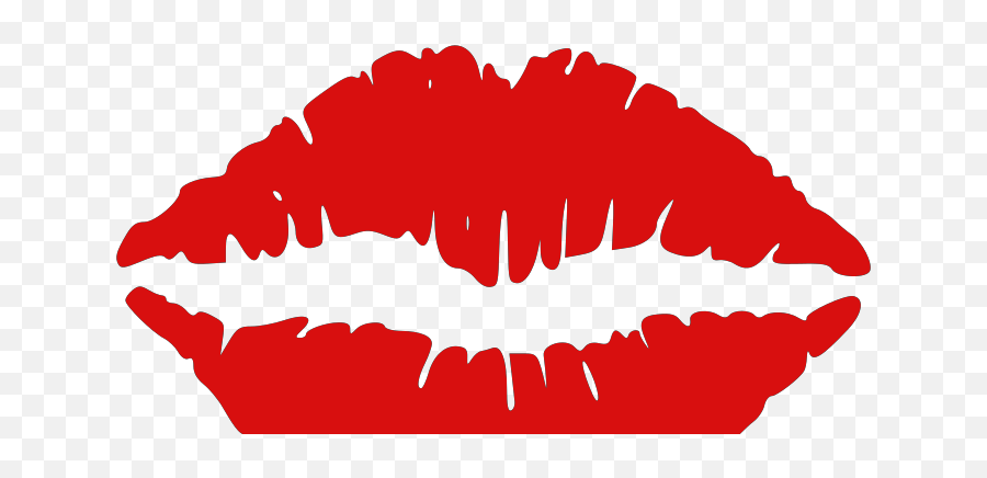 Lip Kiss Drawing Hd Png Download - Black Lips Clip Art,Kisses Png
