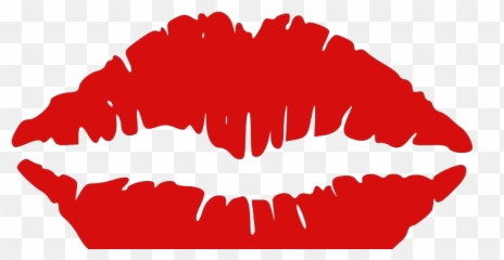 Lip Kiss Drawing Hd Png Download - Black Lips Clip Art,Kisses Png