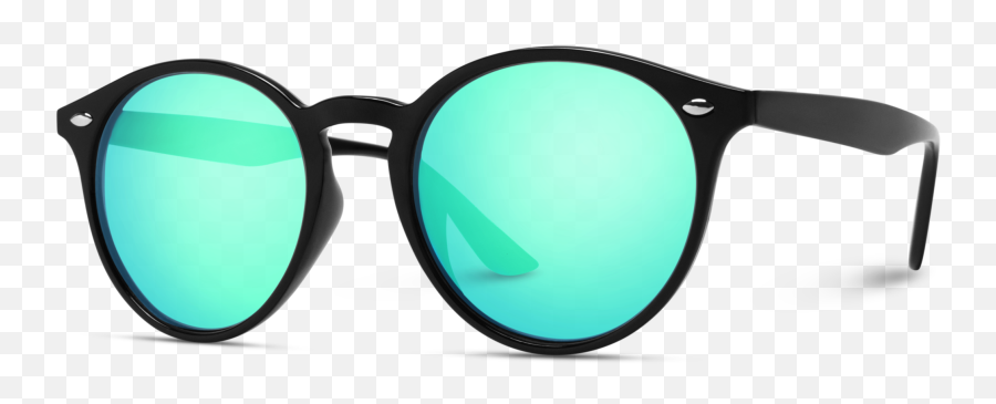 Download Round Classic Retro Frame Sunglasses Png Image With - Reflection,Round Sunglasses Png