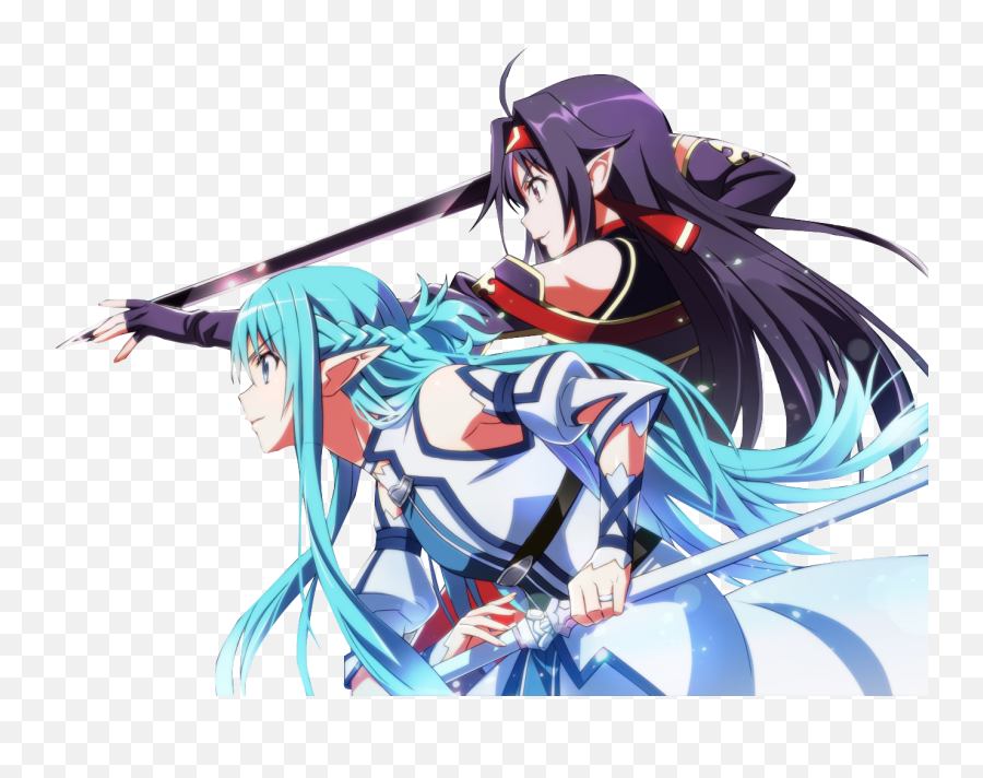 Anime - Sword Art Online Asuna And Yuuki Png,Asuna Transparent