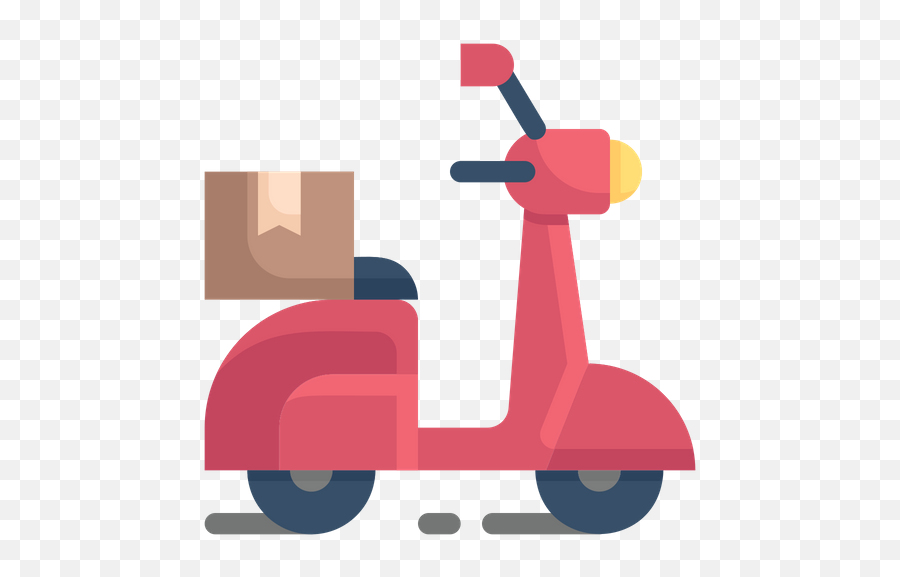 Motorcycle Delivery Icon Of Flat Style - Available In Svg Motorcycle Delivery Icon Png,Motorcycle Png
