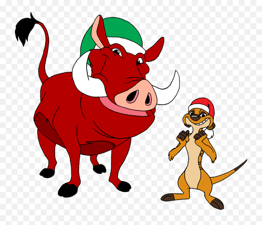 Timon Christmas - Clip Art Library Timon Lion King Christmas Png,Pumba Png