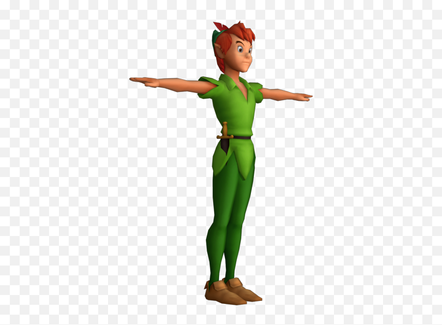 Playstation 2 - Kingdom Hearts Peter Pan The Models Resource Fictional Character Png,Peter Pan Png